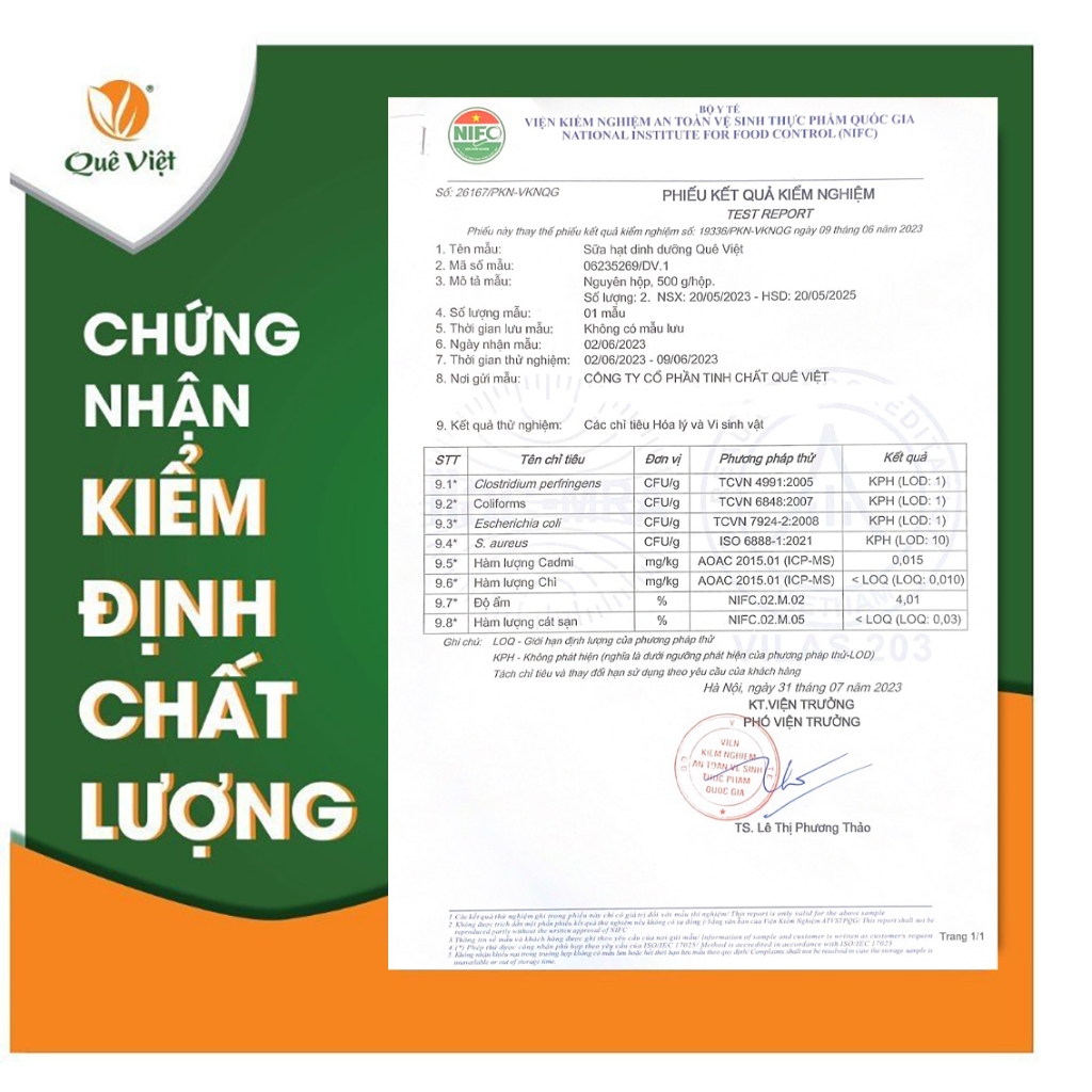 Combo 5 gói sữa hạt dinh dưỡng Quê Việt