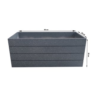 Chậu trồng cây composite Cao cấp 50x20x25 siêu bền ngoài trời 10 năm không hỏng