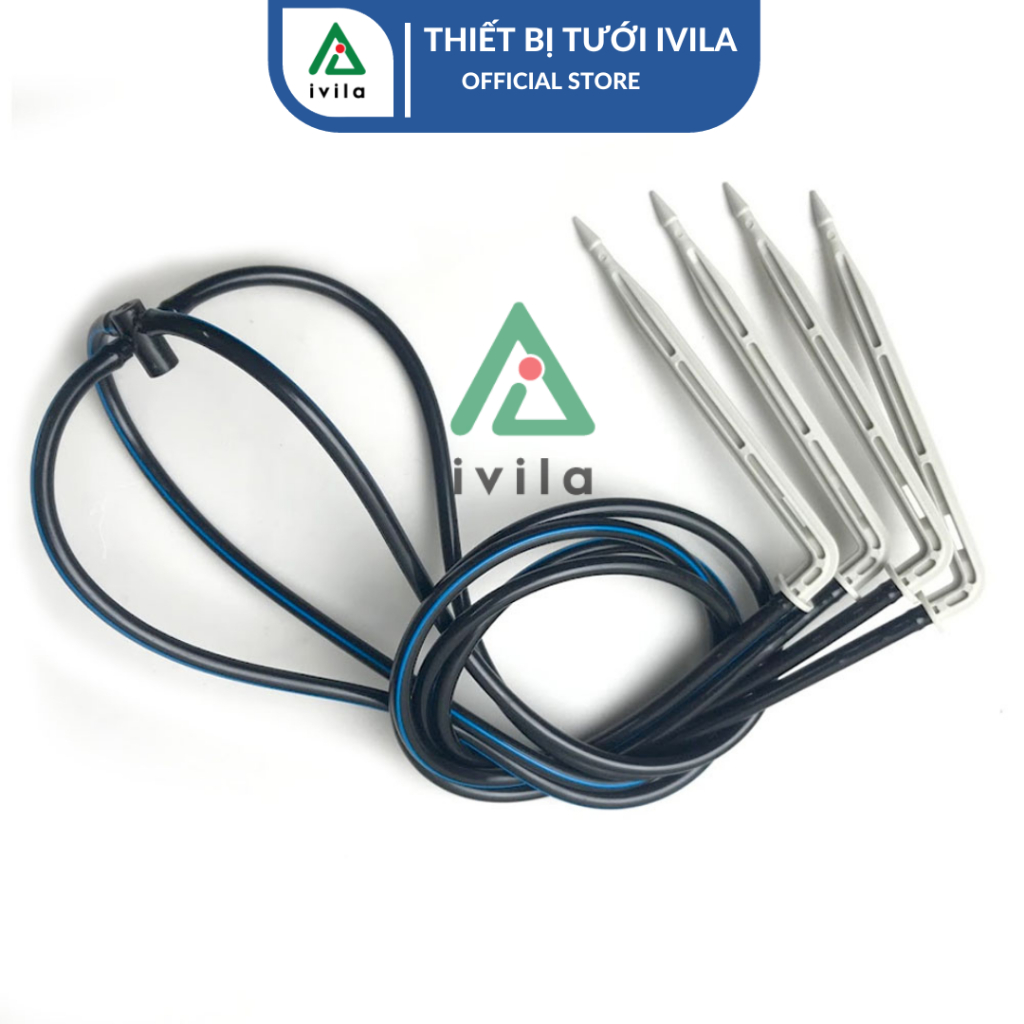 Bộ 4 que cắm nhỏ giọt mũi tên 10cm kèm dây và pk, béc tưới cây nhỏ giọt cắm gốc, bộ tưới nhỏ giọt nhà màng, nhà kính