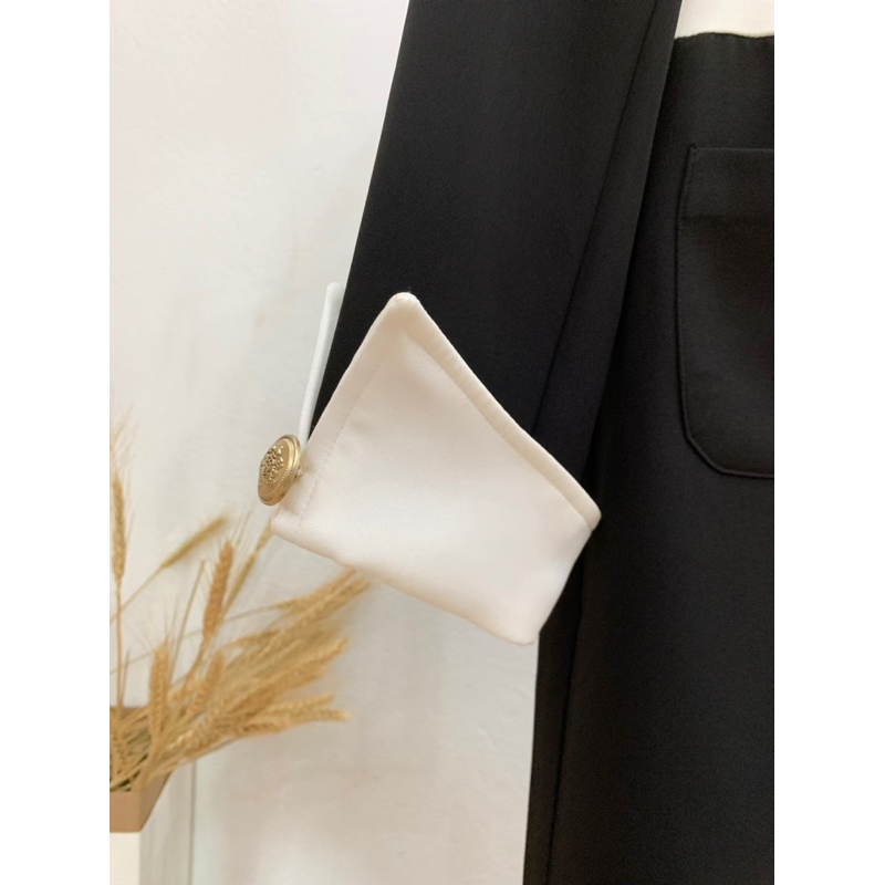 Váy vest dáng dài thiết kế có độn vai thanh lịch sang chảnh chất chéo ý cao cấp