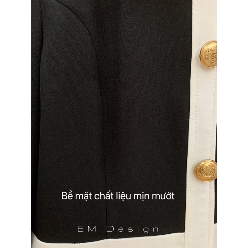 Váy vest dáng dài thiết kế có độn vai thanh lịch sang chảnh chất chéo ý cao cấp