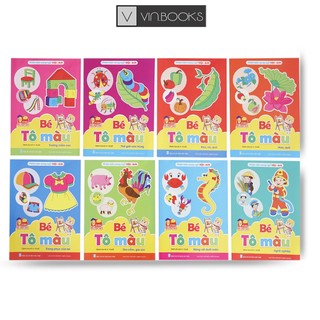 Sách Tập Tô Màu Cho Bé Từ 4 5 Tuổi 8 Quyển Tô Màu Song Ngữ Anh Việt