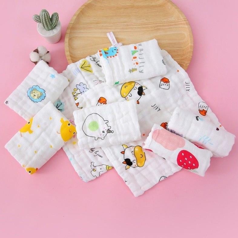Set 5 khăn xô sữa, khăn xô rửa mặt 6 lớp Manny