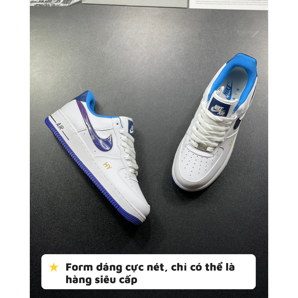 Giày thể thao nam nữ đẹp sneaker trắng af1 HY Tím SC hot nhất 2023 đi chơi đi học đi làm đám cưới / Laylani