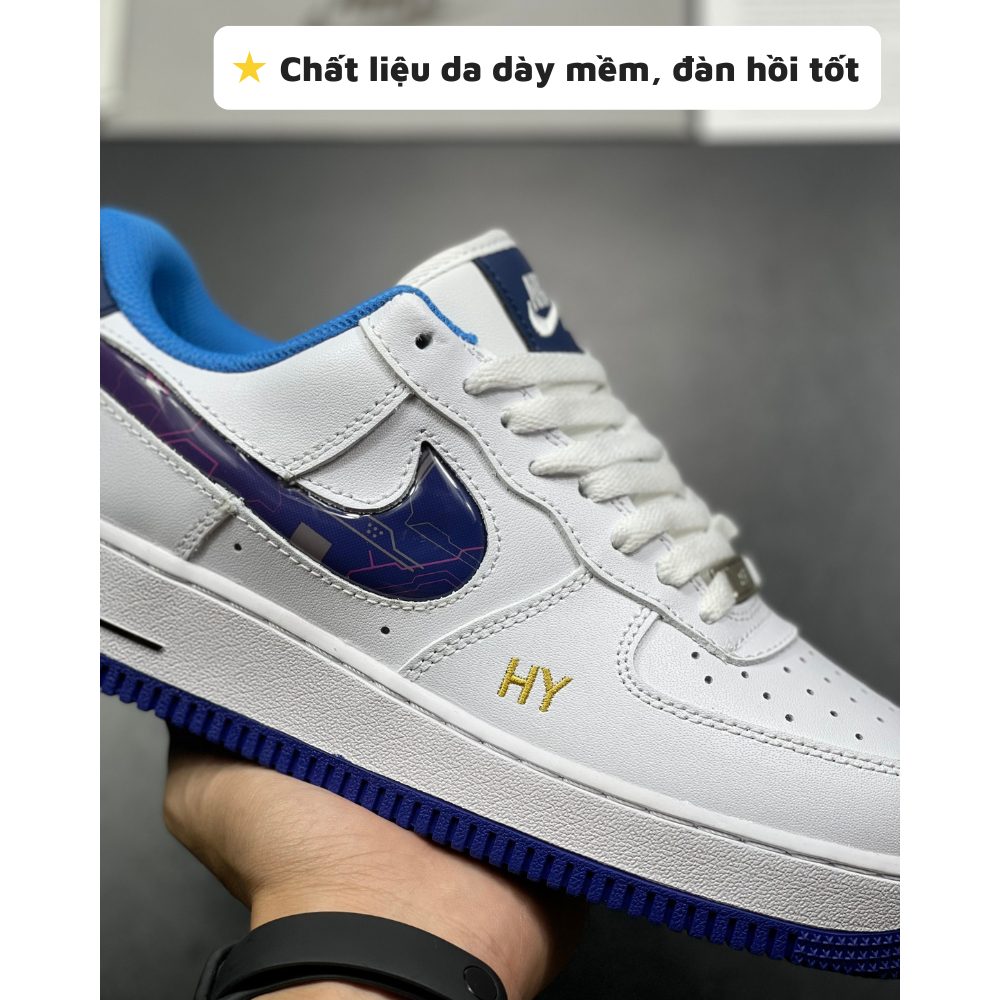 Giày thể thao nam nữ đẹp sneaker trắng af1 HY Tím SC hot nhất 2023 đi chơi đi học đi làm đám cưới / Laylani