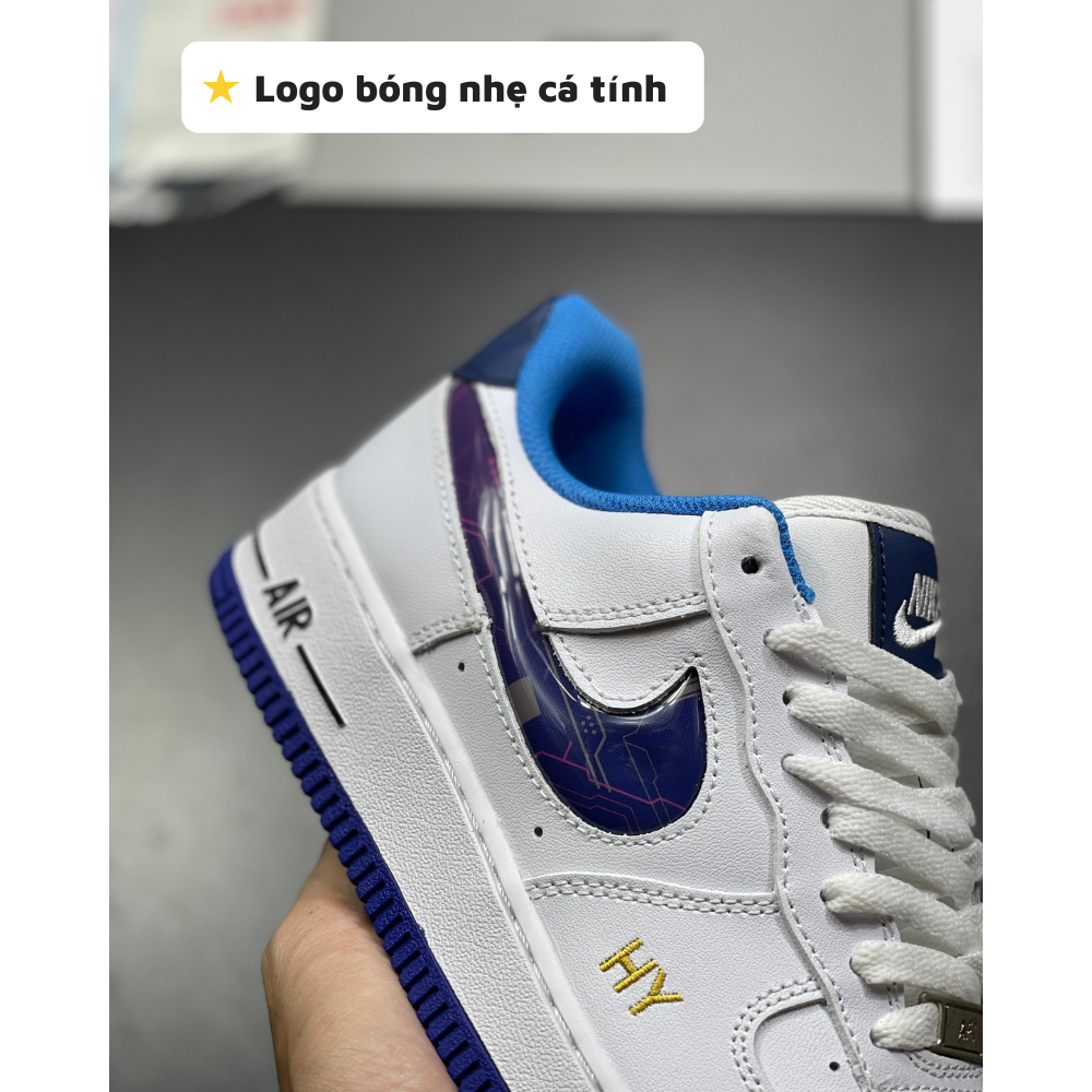 Giày thể thao nam nữ đẹp sneaker trắng af1 HY Tím SC hot nhất 2023 đi chơi đi học đi làm đám cưới / Laylani