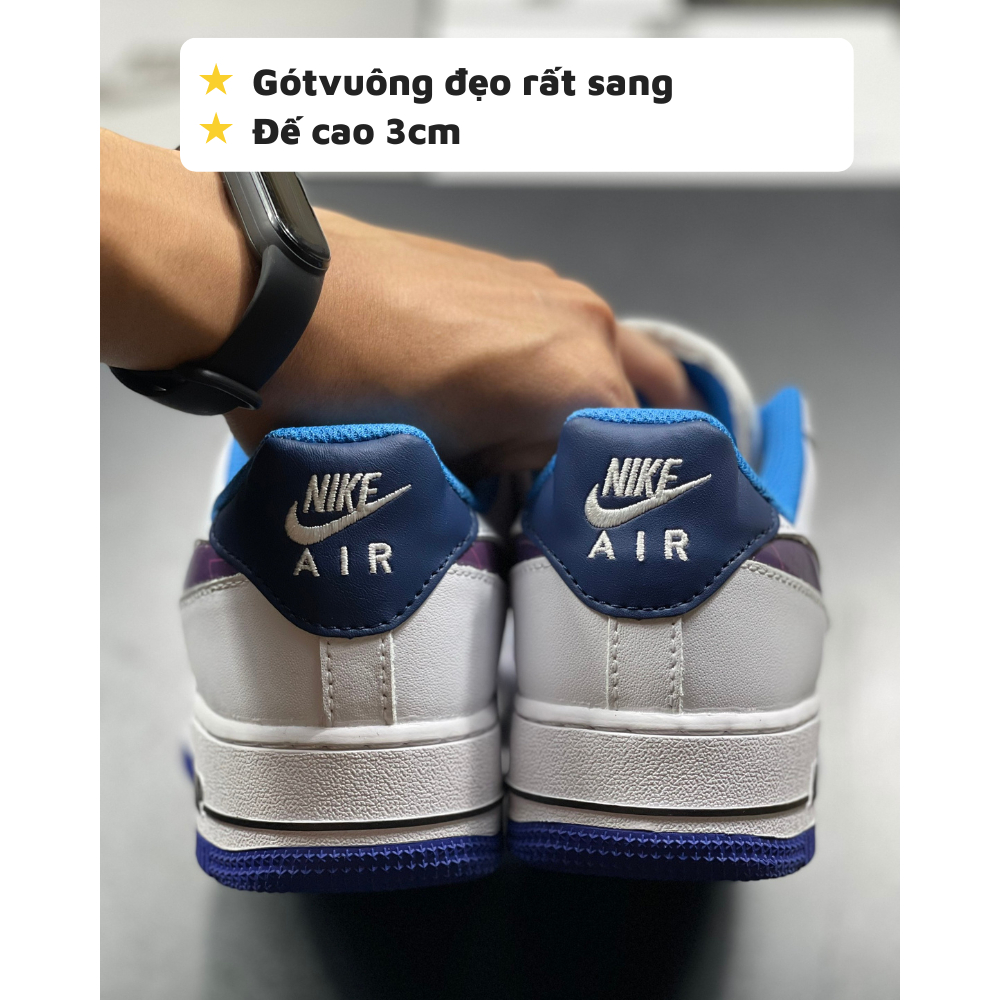 Giày thể thao nam nữ đẹp sneaker trắng af1 HY Tím SC hot nhất 2023 đi chơi đi học đi làm đám cưới / Laylani