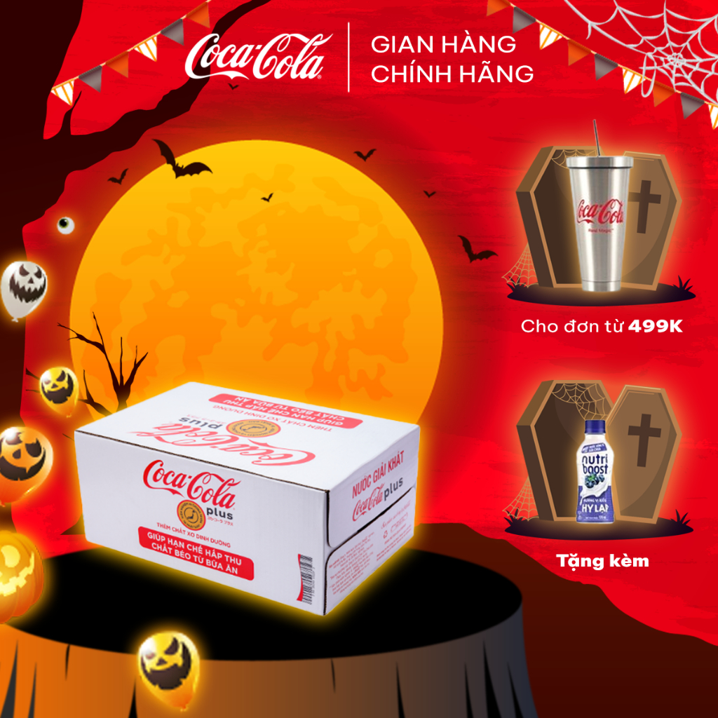 [GROFFWC -10% max 30k đơn 170k] Thùng/Lốc 24 Lon Nước Giải Khát Coca-Cola Plus (Foshu) 320ml x24