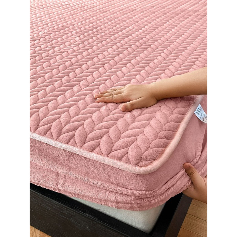 Ga Gối Nỉ Trần Dày Bo Chun Có Viền dùng cho mọi loại đệm