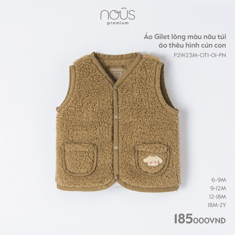 Áo Ghile Nous Trần Bông Cho Bé 3m-24m