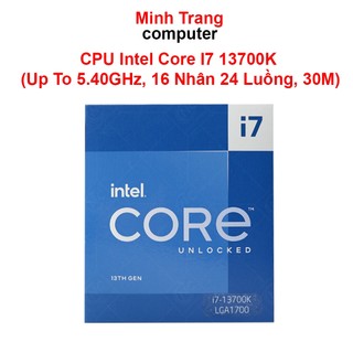 Bộ vi xử lý intel core i7 13700k / 3.4ghz turbo 5.4ghz / 16 nhân 24 luồng / 30mb / lga 1700