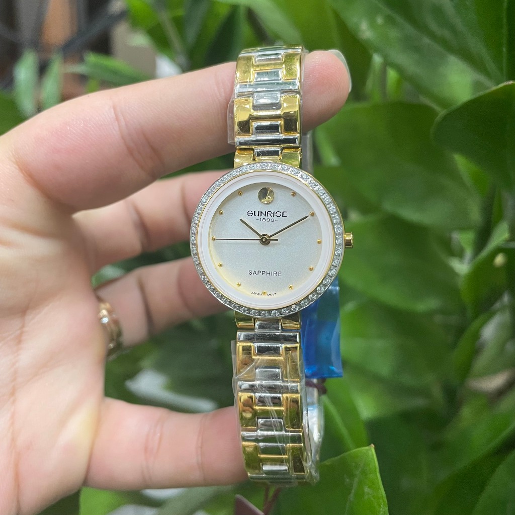 Đồng hồ nữ dây kim loại Sunrise 9949AA SL9949DLSK trắng