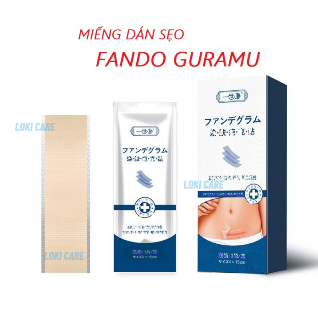 Miếng dán mờ Sẹo Silicone Y Tế FANDO GURAMU, ELAIMEI, giúp làm mờ Sẹo lồi, sẹo phẫu thuật, sau sinh-Lokimall official