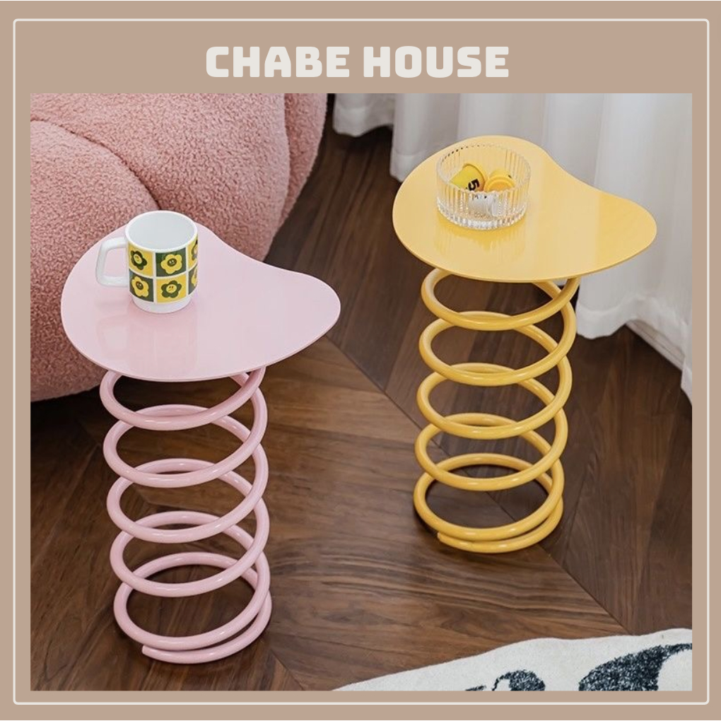 Bàn cafe lò xo độc đáo decor phòng cực đẹp phong cách đơn giản siêu dễ thương