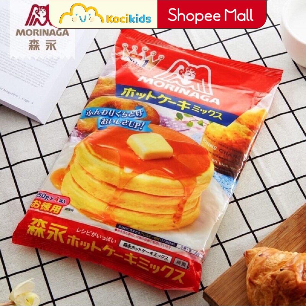 Bột Làm Bánh Doreamon, bánh Pancake Morinaga Nhật Bản gói 600g