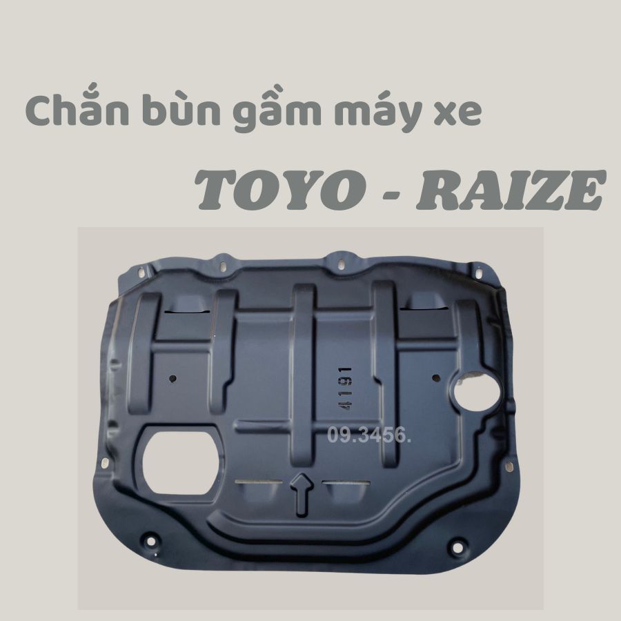 Chắn bùn gầm máy, chắn gầm động cơ Toyota Raize 2019 đến 2023 cao cấp + kèm ốc bắt đầy đủ