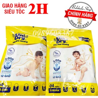 Set 4 Tã quần/ Tã dán UniDry siêu khô thoáng M4/ L4/ XL4/ XXL4 hàng mẫu dùng thử