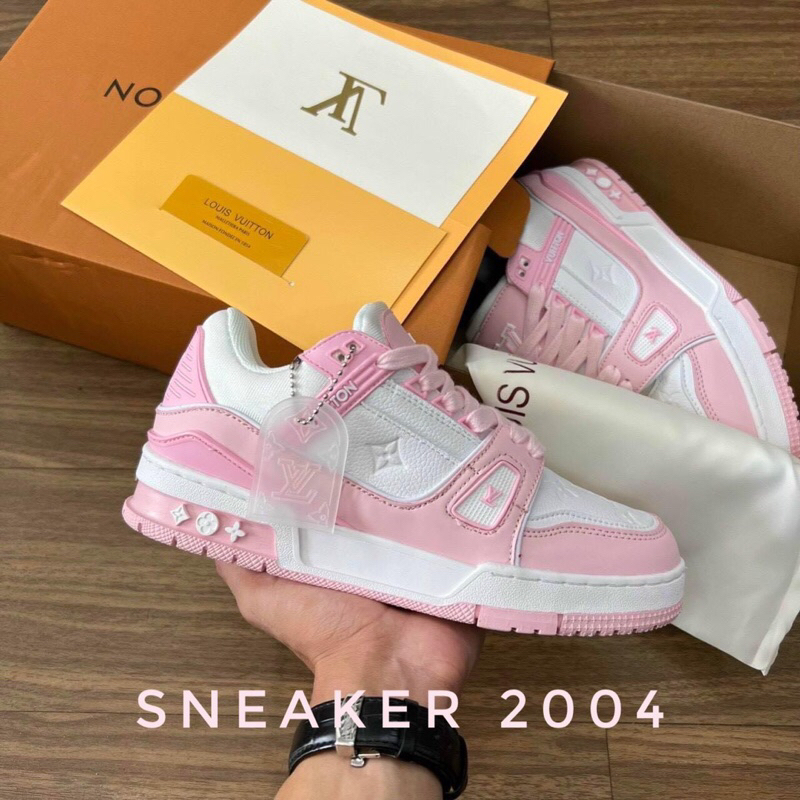 Giày LV Trainer, Louis Vuitton Trainer Black White, Giày LV Louis Vuitton HÀNG CAO CẤP