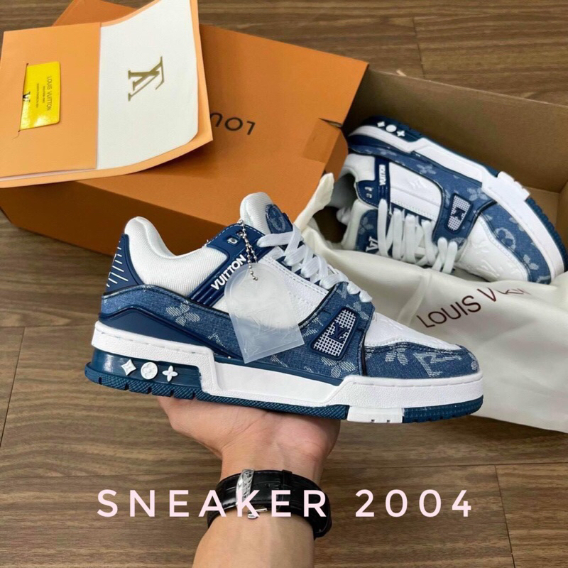 Giày LV Trainer, Louis Vuitton Trainer Black White, Giày LV Louis Vuitton HÀNG CAO CẤP