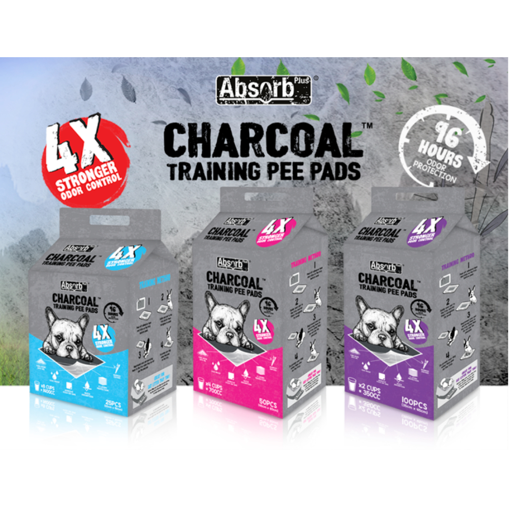 Tã lót than hoạt tính kháng khuẩn, khử mùi Absorb Charcoal cho chó mèo