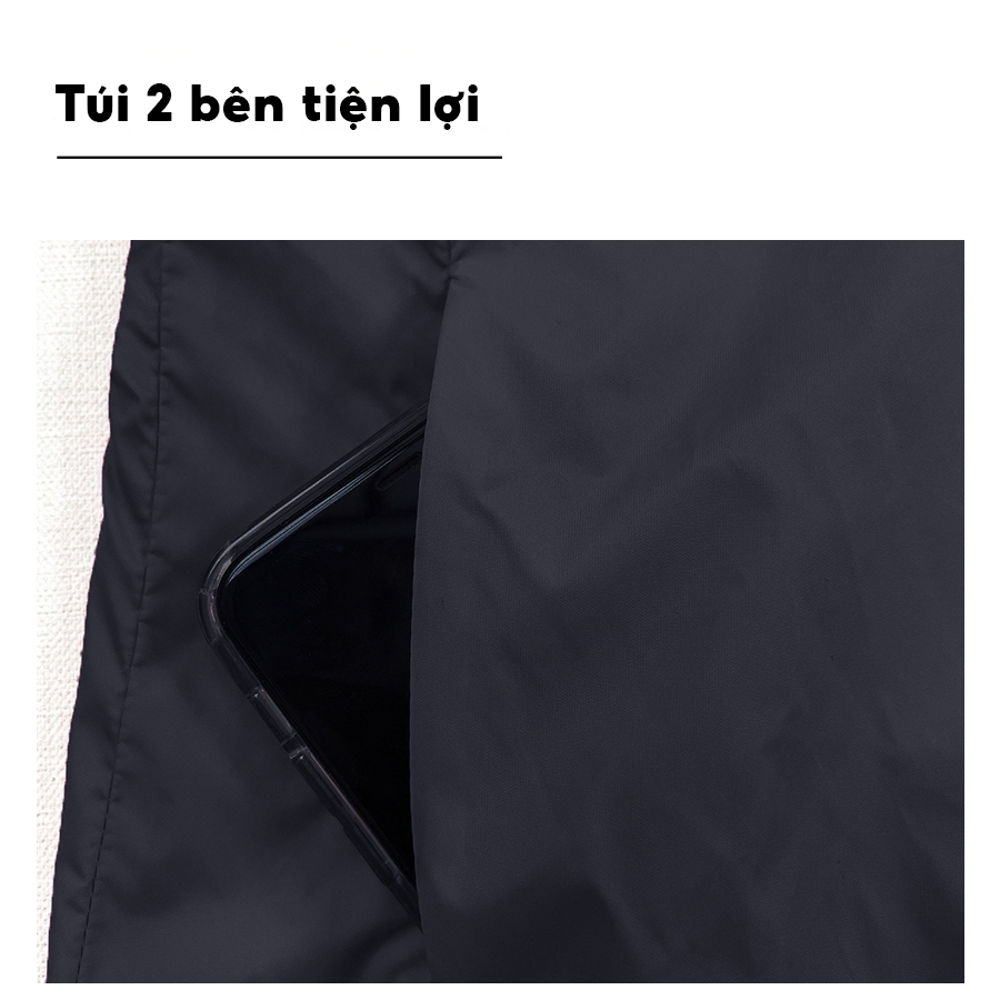 Áo khoác gió 2 Lớp Fullface GLV400 có mũ chống nắng, chống bụi, trượt nước mặc đi làm, đi chơi, đi tập, ... by Gladimax