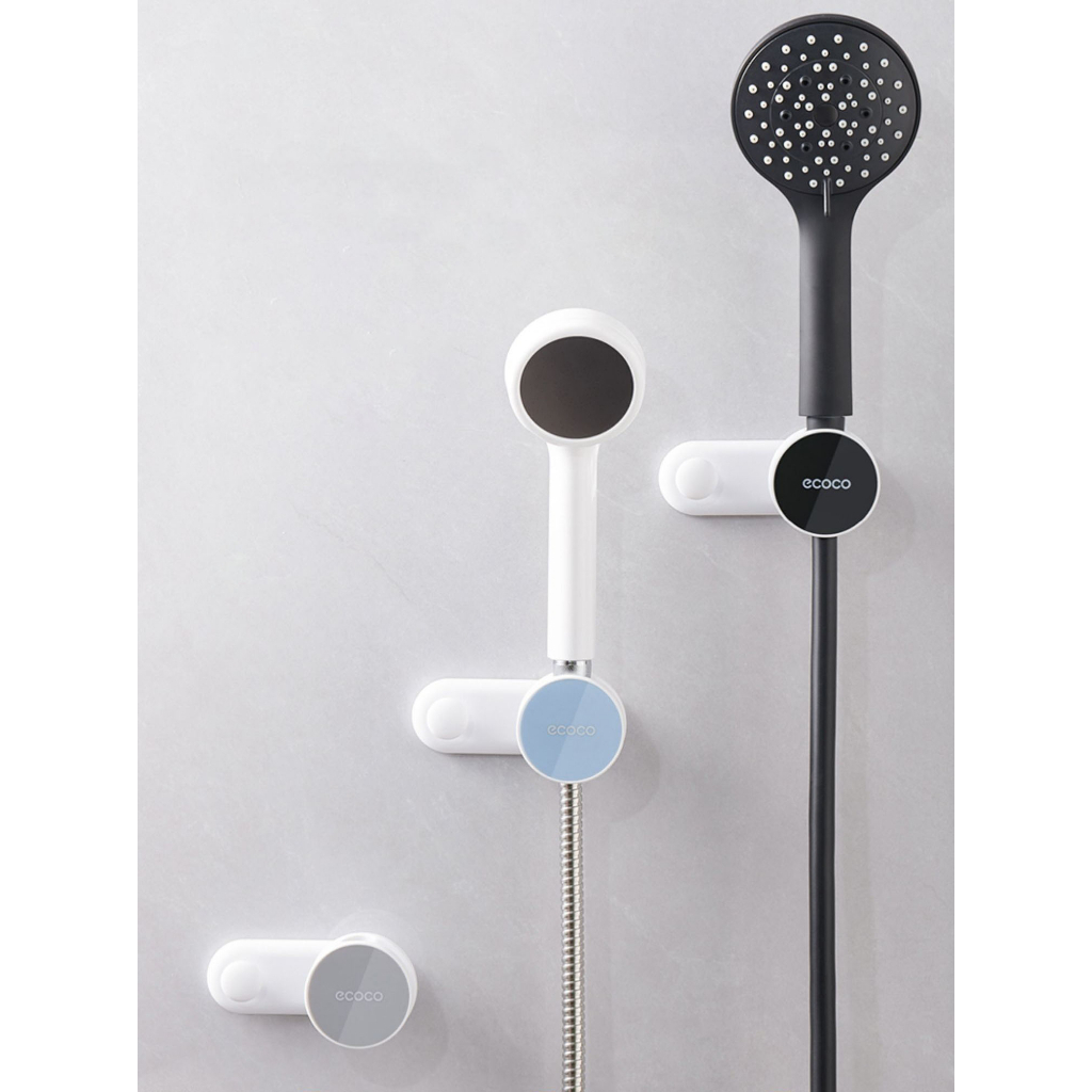 Giá và kệ Treo Vòi Sen, Vòi Xịt Xoay 360 Độ Có Móc Treo Ecoco E2243 tặng miếng dán siêu chắc