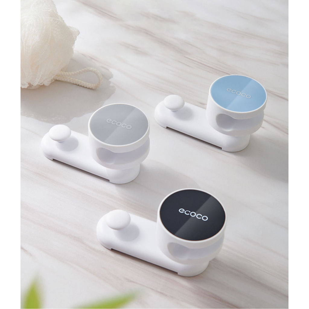 Giá và kệ Treo Vòi Sen, Vòi Xịt Xoay 360 Độ Có Móc Treo Ecoco E2243 tặng miếng dán siêu chắc