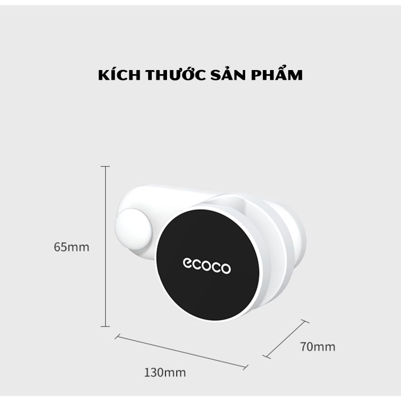 Giá và kệ Treo Vòi Sen, Vòi Xịt Xoay 360 Độ Có Móc Treo Ecoco E2243 tặng miếng dán siêu chắc