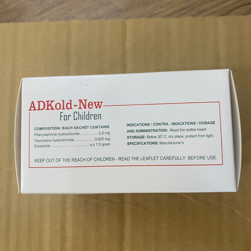 ADKold - New gói hỗ trợ giảm sổ mũi, ngạt mũi cho trẻ em