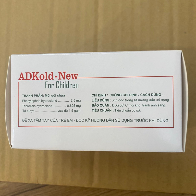 ADKold - New gói hỗ trợ giảm sổ mũi, ngạt mũi cho trẻ em