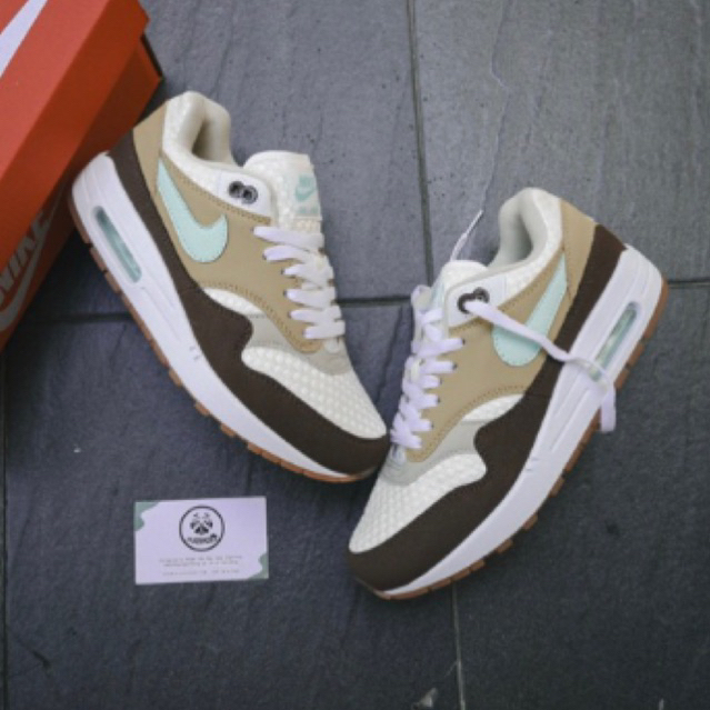 Giày Air Max1 Crepe Hemp Kem Nâu Lai Au Cao Cấp Nam Nữ