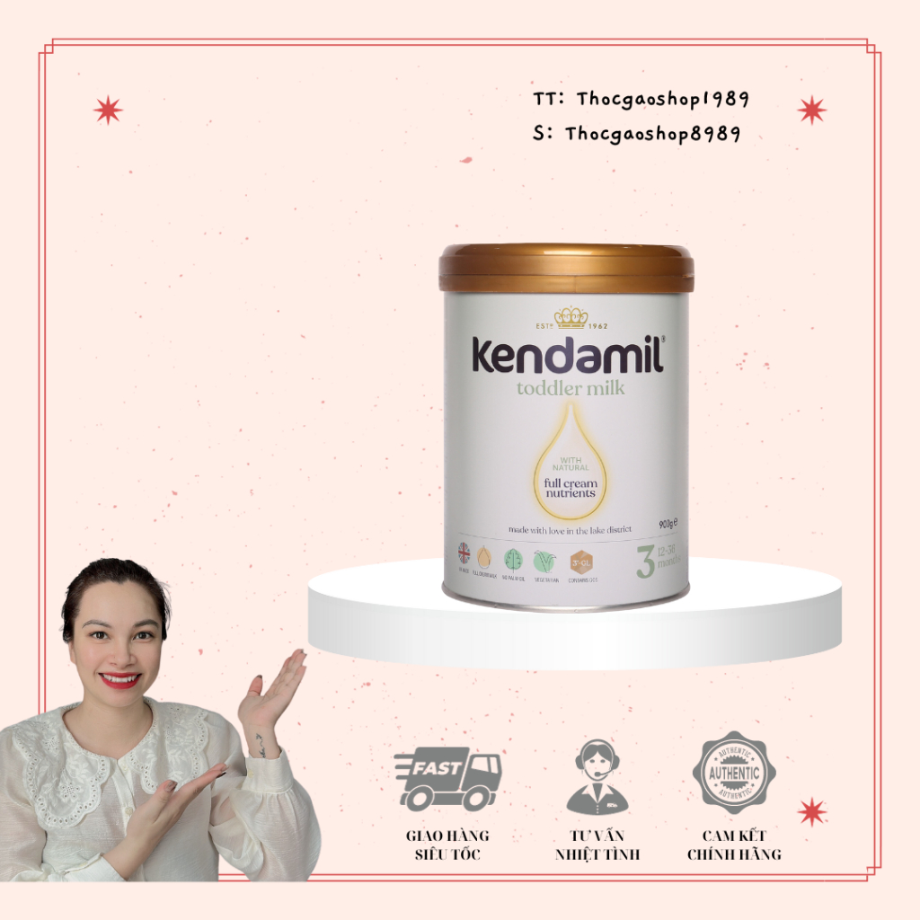 Sữa nguyên kem/organic Kendamil 800gr Anh Quốc