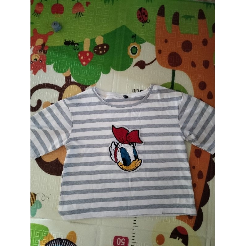 Áo phông kẻ thêu