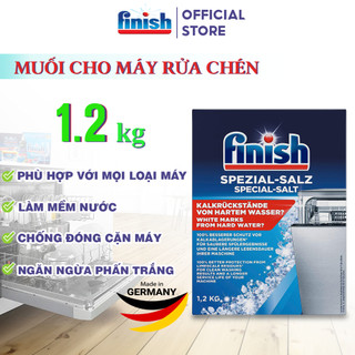 Muối Rửa Chén Bát Finish Giúp Làm Mềm Nước Và Bảo Vệ Các Chi Tiết Máy Nhập Khẩu Châu Âu Chính Hãng Hộp 1.2kg