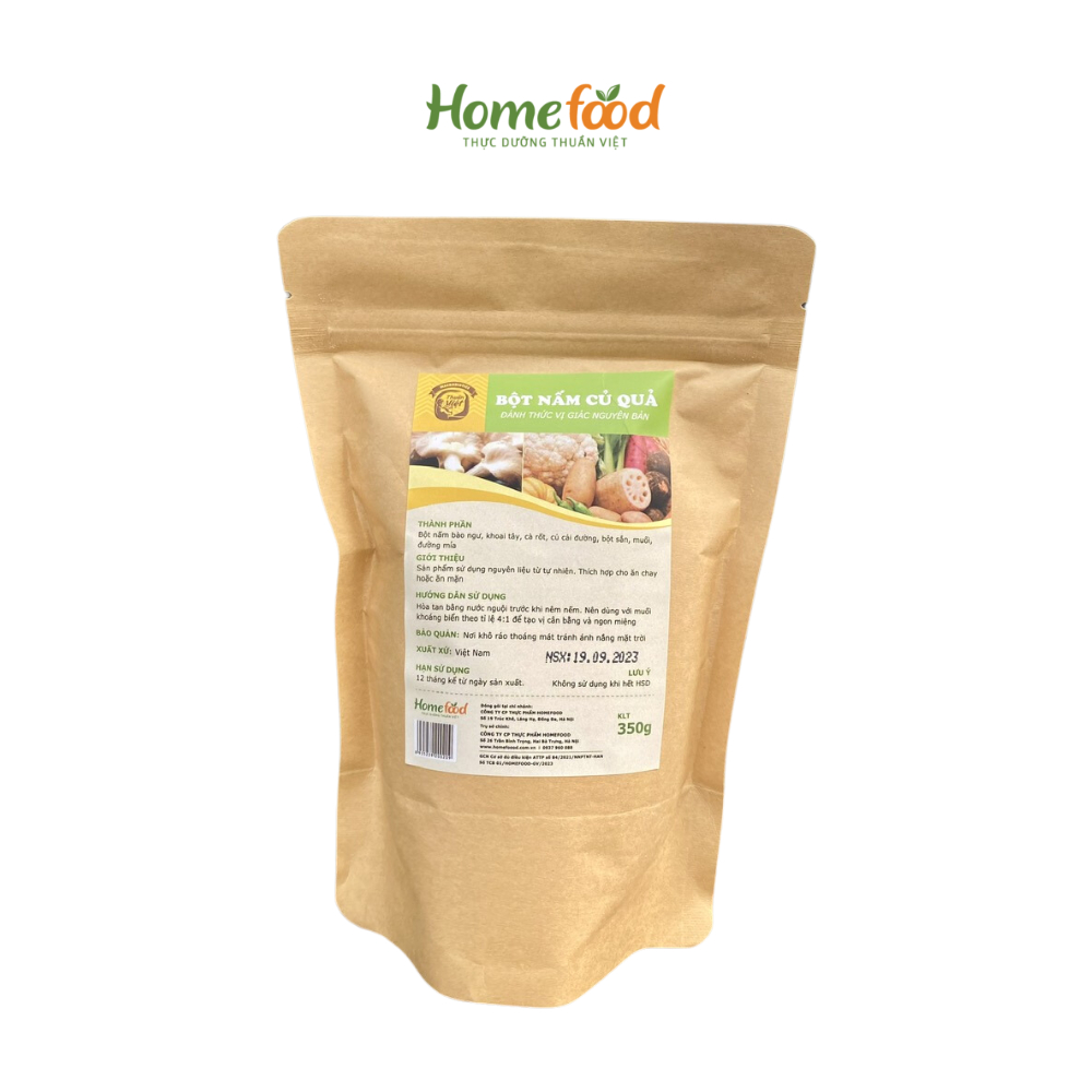 Bột nấm củ quả Homefood 350g