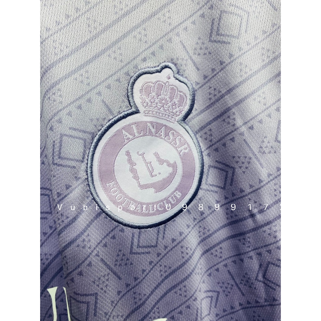 Set bộ quần áo bóng đá thể thao nam nữ clb Al nassr sân khách màu tím 2023