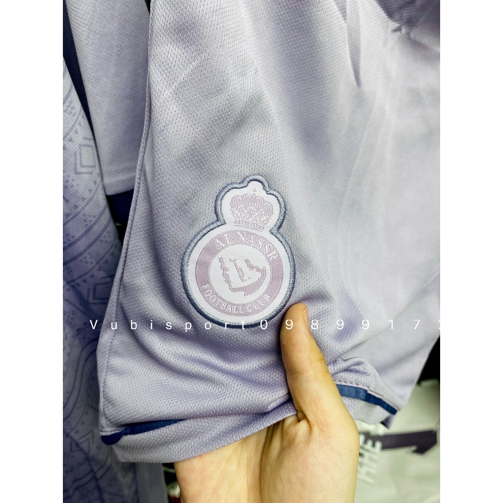 Set bộ quần áo bóng đá thể thao nam nữ clb Al nassr sân khách màu tím 2023