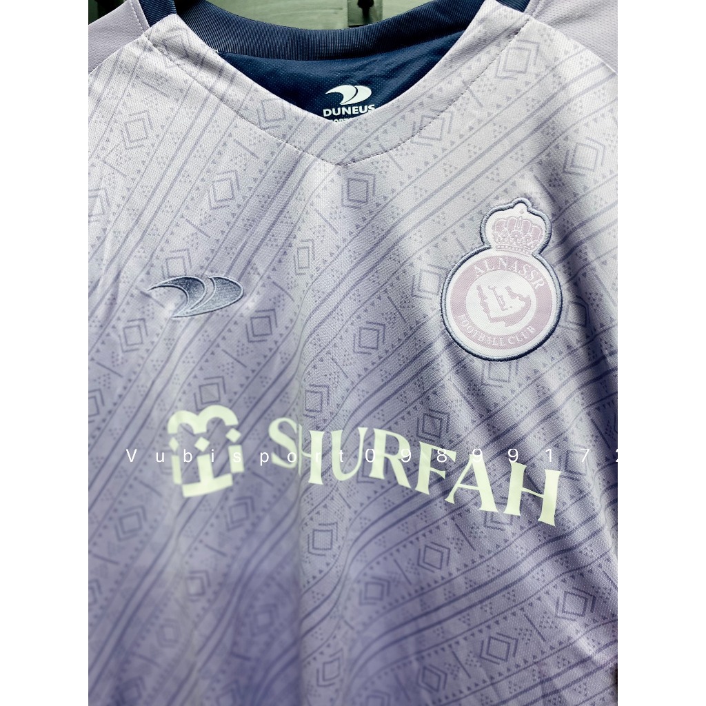 Set bộ quần áo bóng đá thể thao nam nữ clb Al nassr sân khách màu tím 2023