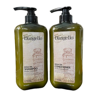 Dầu gội xả siêu mượt cho tóc khô hư tổn Dangello Keratin 800mlx2