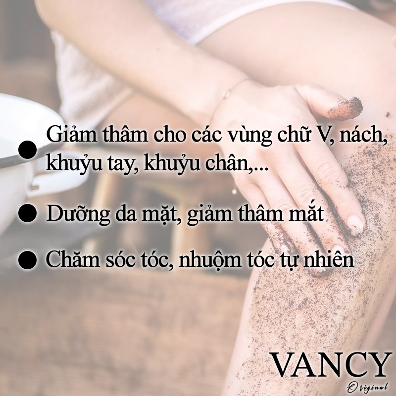 Bột Cà Phê OBAXUA, Bột Cafe Nguyên Chất Đắp Mặt, Body, Tẩy Da Chết 100% Organic Túi 75g, Vancy