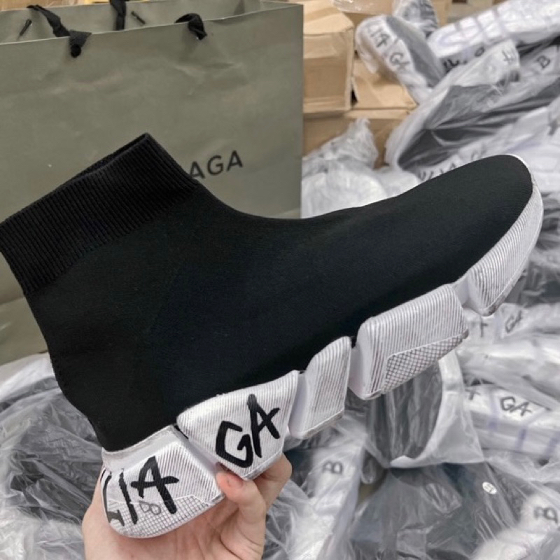 Giày Sneaker Balencaga Speed 2.0 Đế Tách Lai Au Nam Nữ