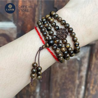 Vòng tay trầm hương chuỗi tràng 108 hạt trầm sánh chìm và tốc tặng kèm hộp gấm, size 6 và 8 li - Lador Jewelry