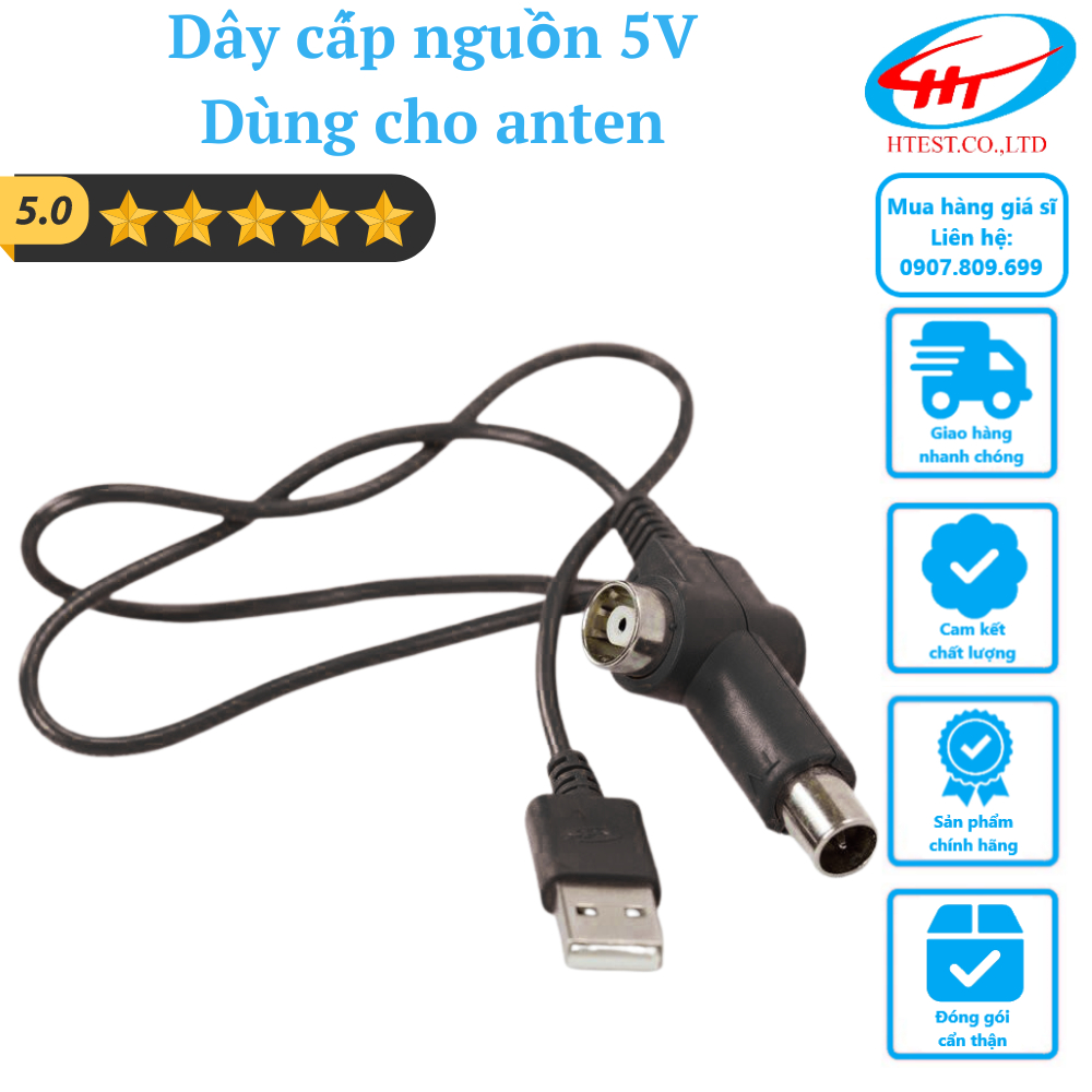 Dây cấp nguồn 5v Cho Anten DVB - T2 - Màu ngẫu nhiên