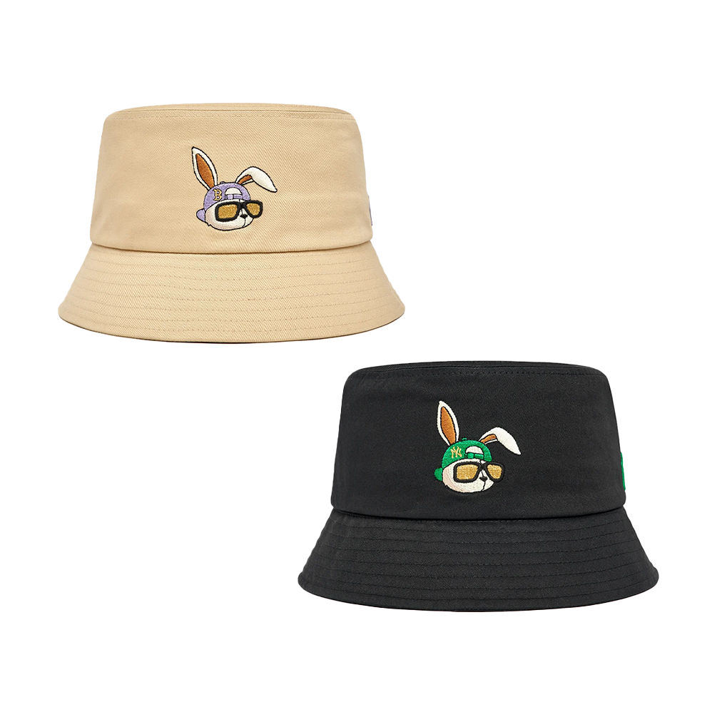 Mũ vành bucket MLB Rabbit logo thêu phong cách basic nhiều màu năng động