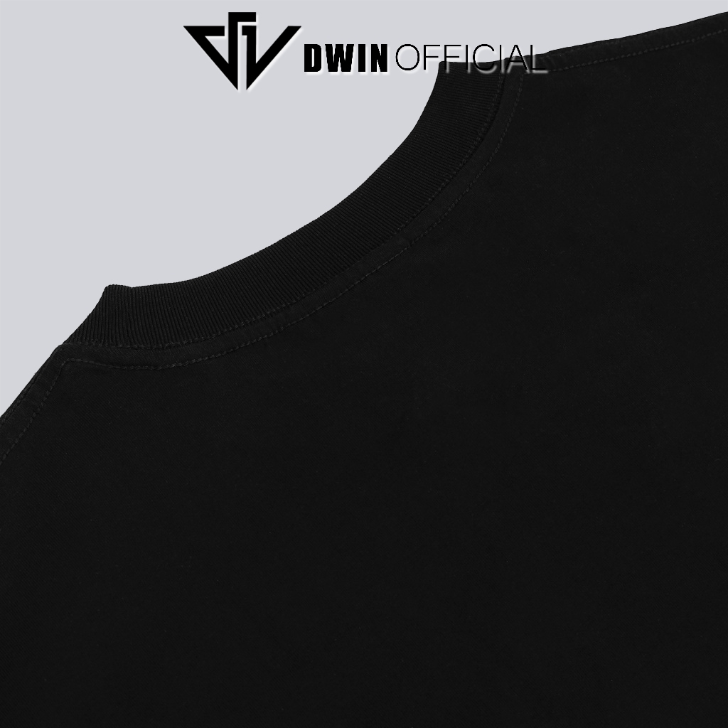Áo thun unisex nam nữ trơn in logo Dwin basic nhiều màu phông form rộng cotton 100%