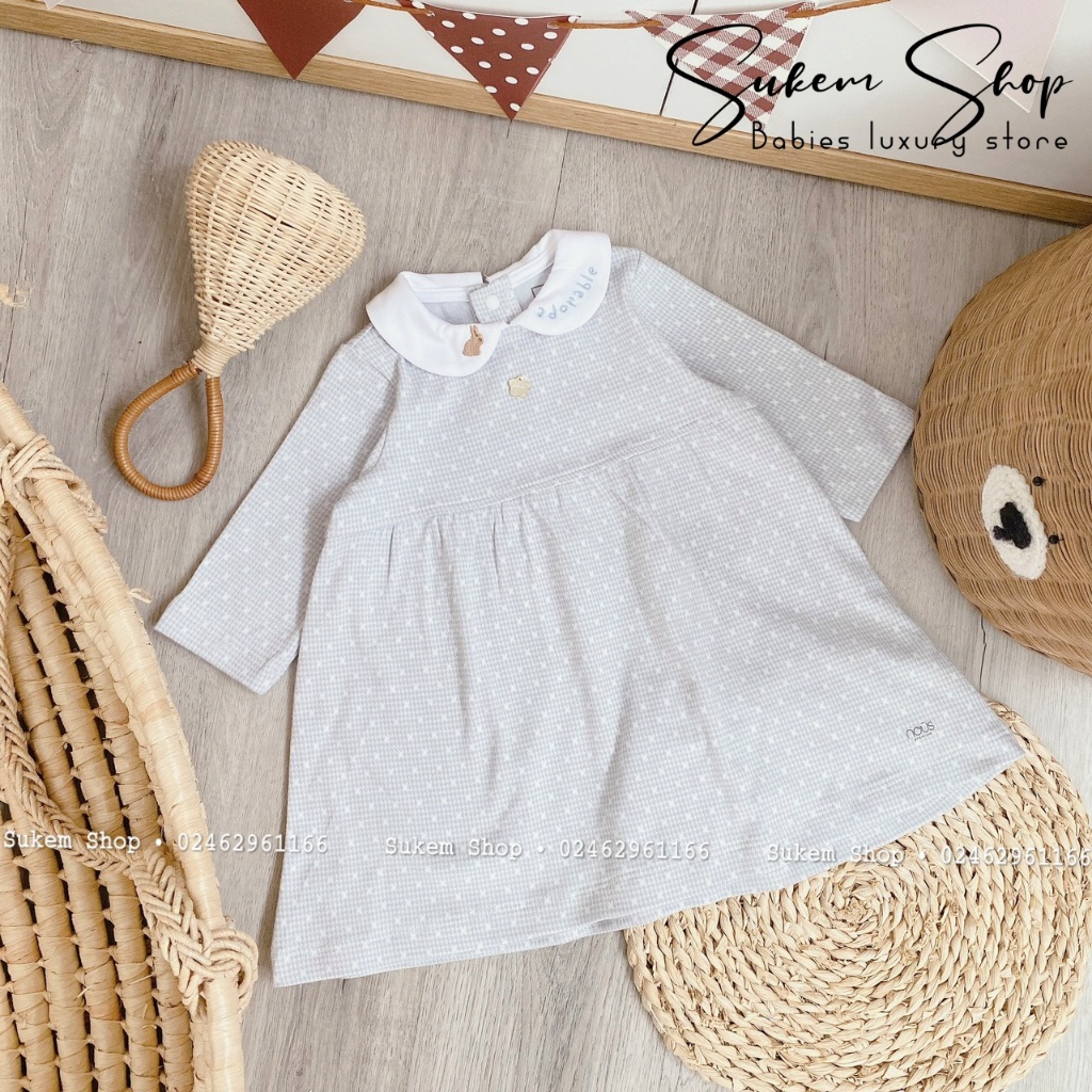 Váy Dài Tay Nous Premium 2023 Xinh Xắn Cho Bé