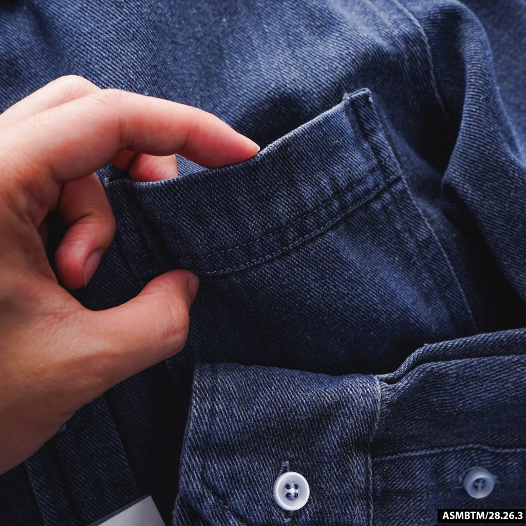 Áo Sơ Mi Denim Dài Tay Bentino, Form Slimfit, chất liệu denim co dãn mềm mịn, SD31 - Hàng VNXK