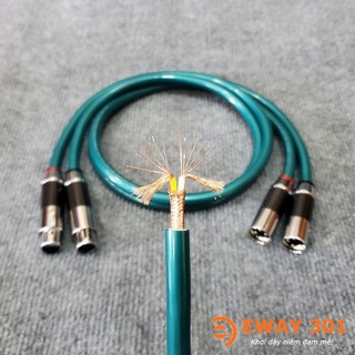 Cặp dây cân bằng balance ortofon reference 8nx - dây canon đực cái, xlr - màu xanh ngọc lõi đồng ofc & occ