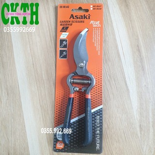 Kéo cắt cành, tỉa cành tay dạ lưỡi cong Asaki AK-8647 8inch-200mm chính hãng
