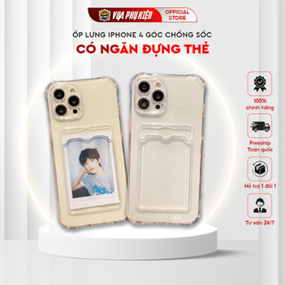 Ốp lưng trong có ngăn đựng thẻ, KTMStore 4 góc có chống sốc bóng hơi, chống va đập, Vua Phụ Kiện